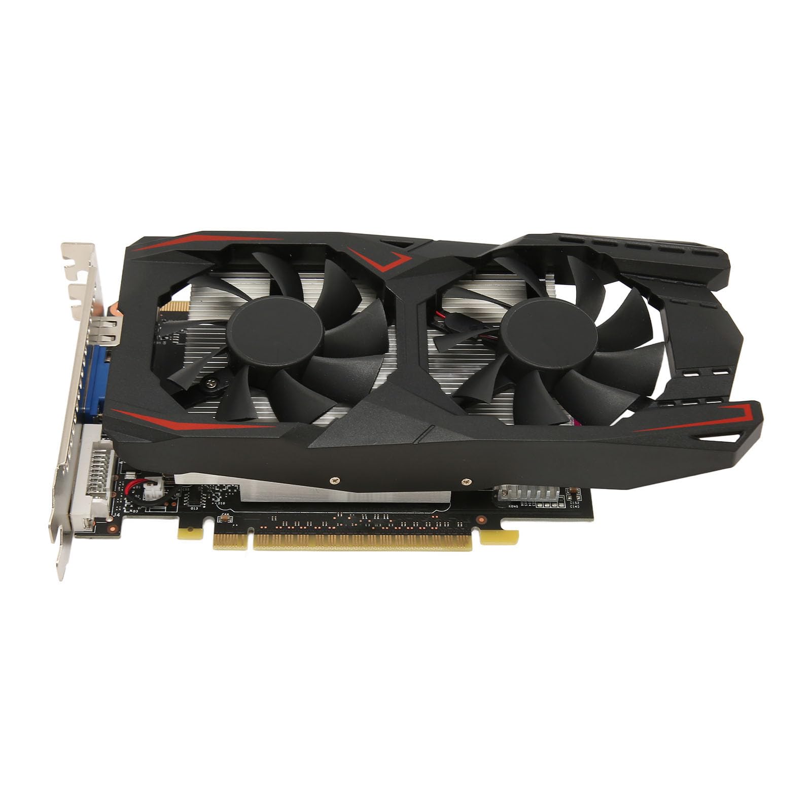 Karta Graficzna 1050Ti, Karta Graficzna do Gier 2G GDDR5 128bit 928 MHz PCI E 2.0, Karta Graficzna HDR z Wentylatorami Chłodzącymi, Obsługa DirectX11, DVI VGA, do Biura i