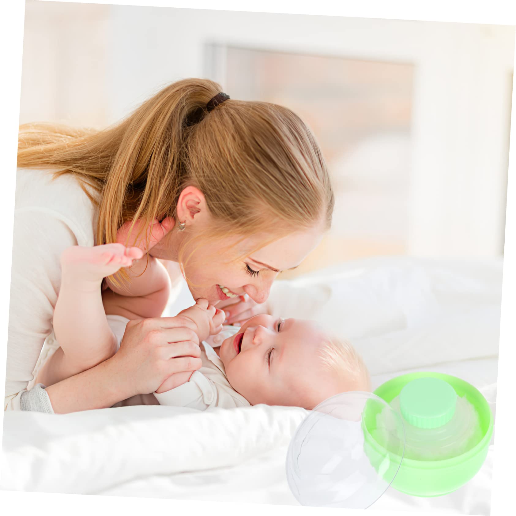 2stücke Junge Mädchen-puder Puff Boxen Leere Körperpuder Behälter Für Babypuder Geeignet Für Zuhause Und Reisen Für Lose Puder Und Körperpuder Grün