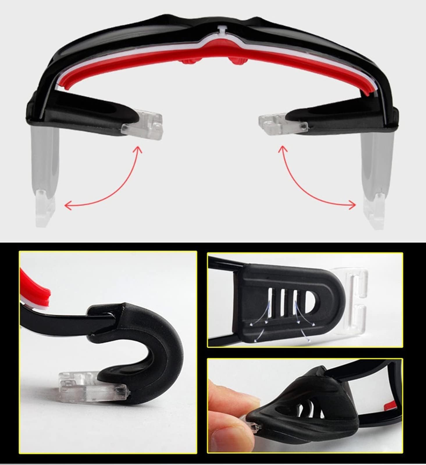 Basketballbrille, Anti-Beschlag-Sportbrille, Racquetball, Fußball, Schutzbrille mit verstellbarem Riemen, für Erwachsene