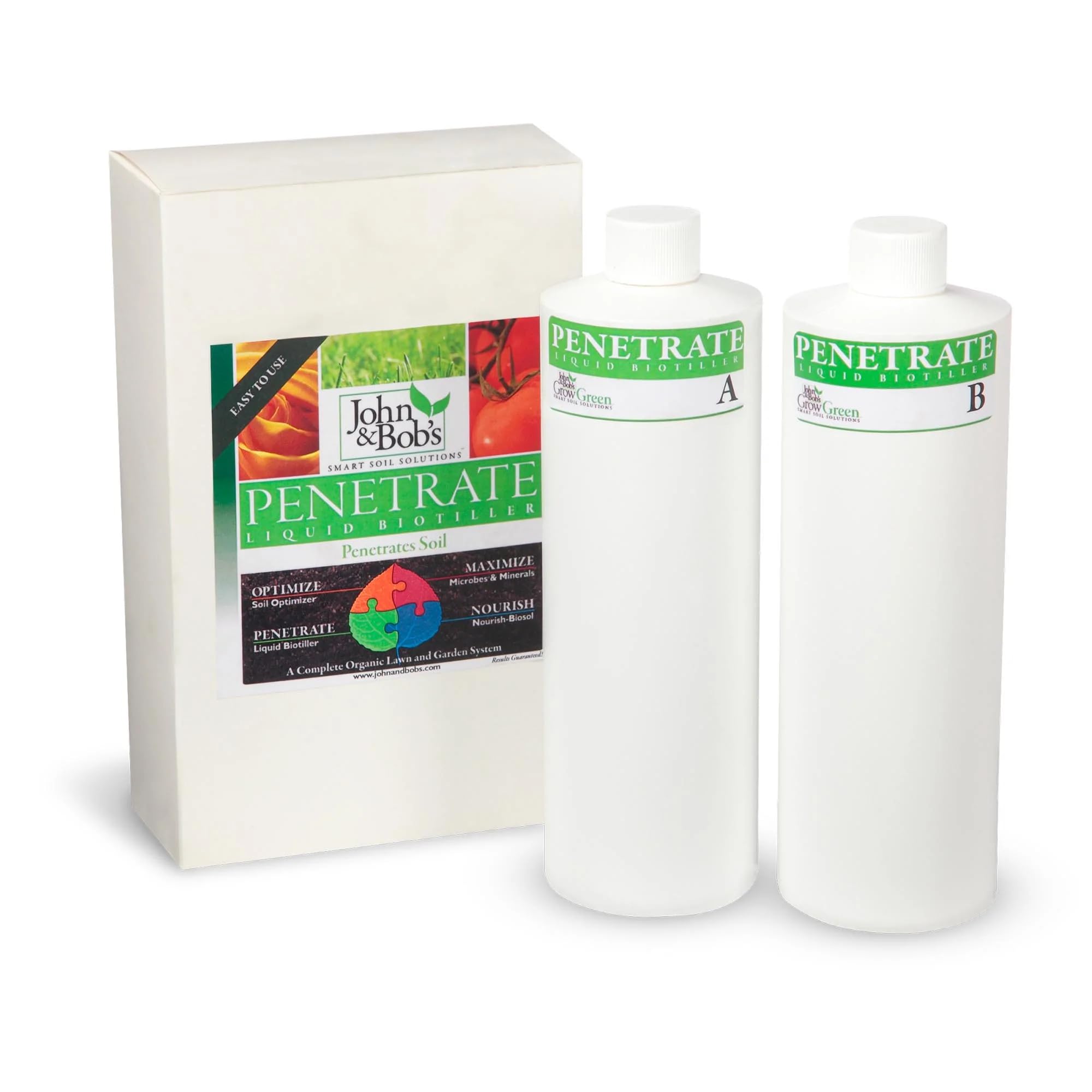 John&Bob’s Penetrate Liquid Biotiller | Organic Clay Soil Treatment, Break up Hard & Clay Soil, Pet Safe, 8oz. (1,000 sq. ft.)