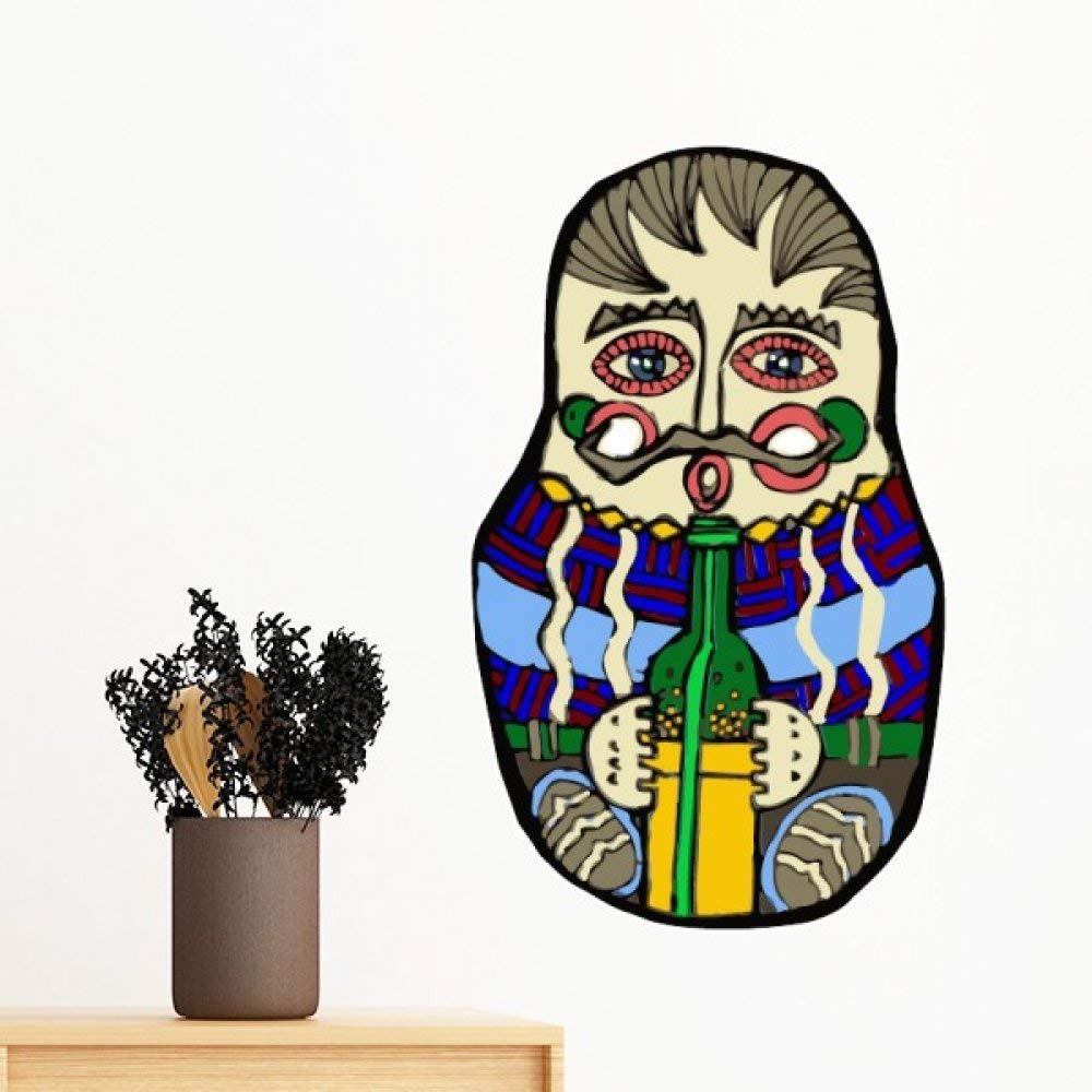 Papier peint matriochka russe stickers muraux amovibles DIY