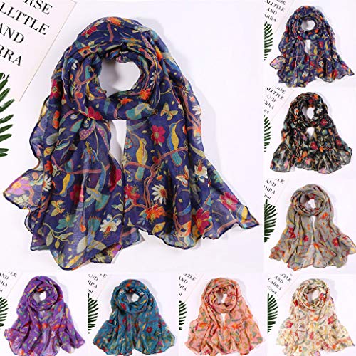 Scarfs for Women Floral Scarves Satin Silk Feeling Scarf Elegant Sunscreen Beach Shawls Wraps Summer Headscarf3