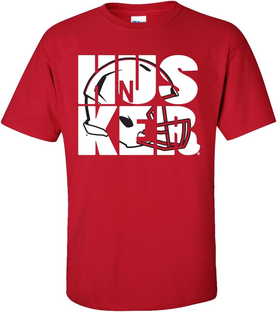 Nebraska Cornhuskers Football Husker Helmet Tee Shirt