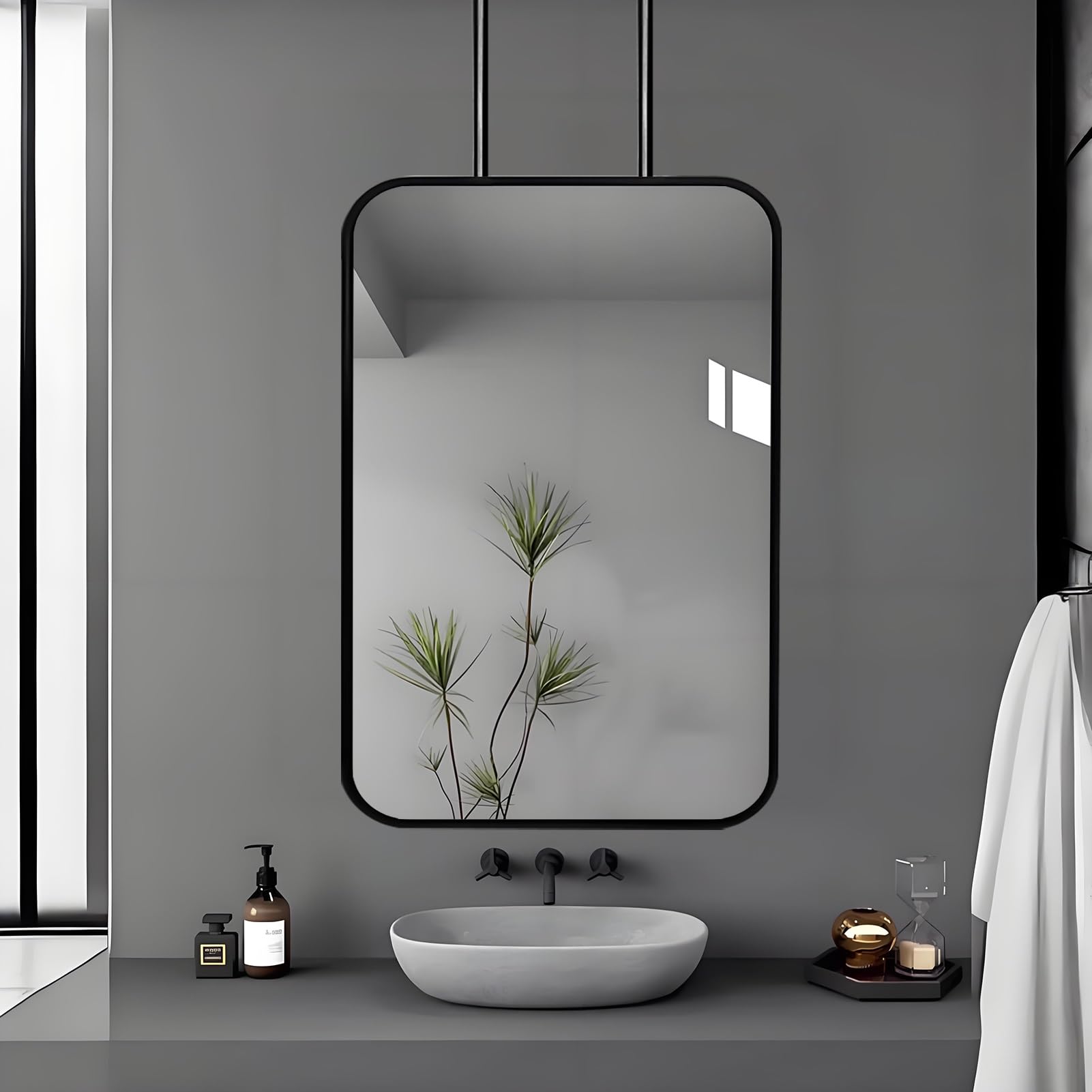 Miroir de maquillage pour salle de bain d'hôtel style moderne