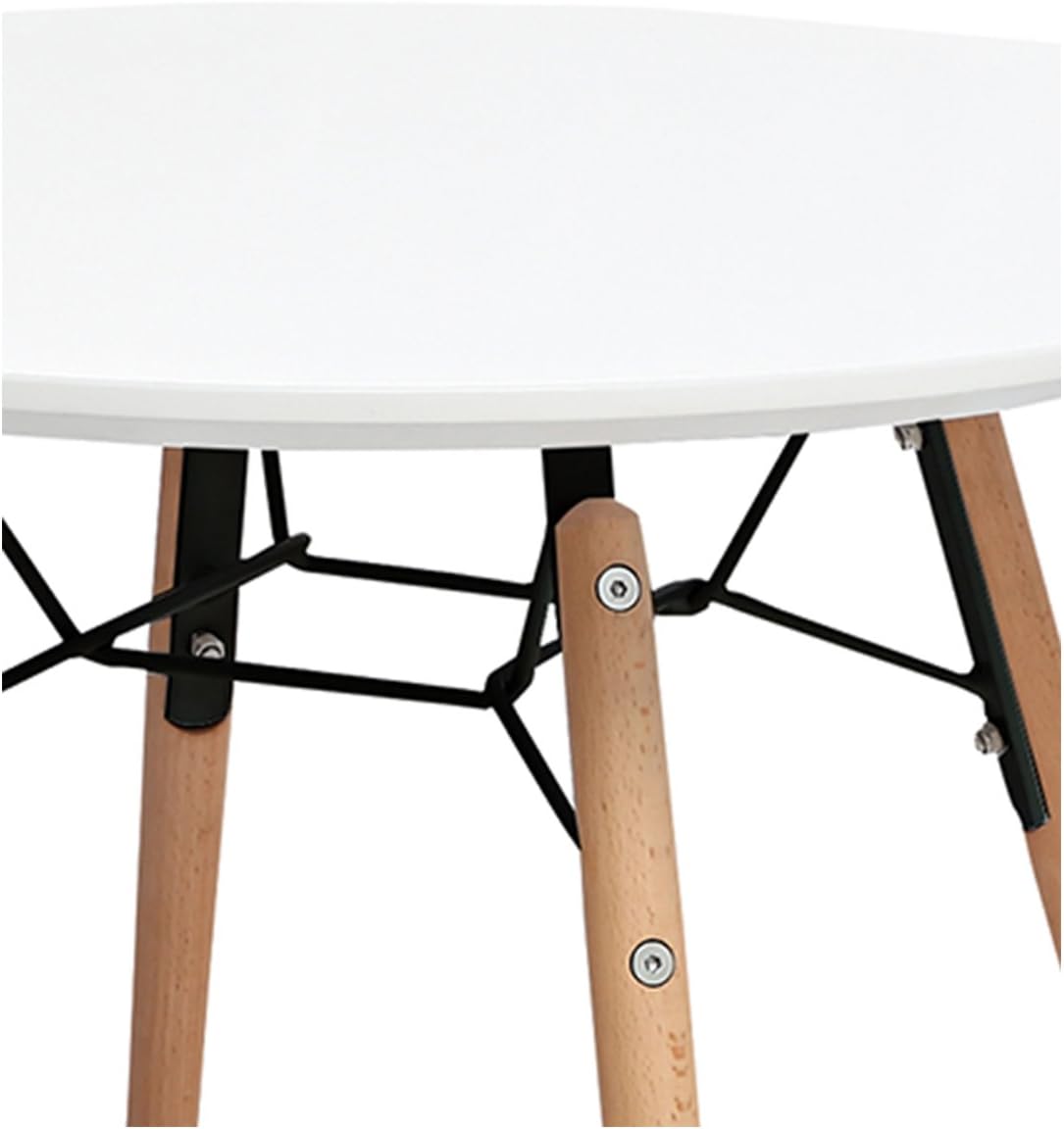 2xhome Kids Size White Round Circle Activity Table with Eiffel Dowel Leg (Round White), Single, Set of 1