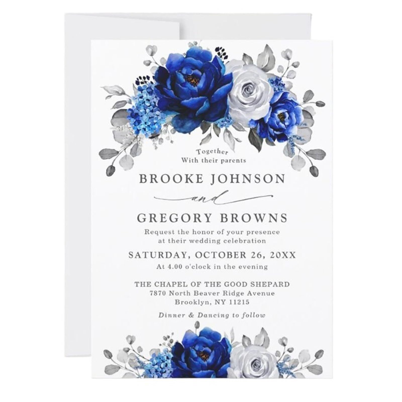 Hochzeitseinladungskarten Personalisierte Hochzeitseinladungskarten Aus Papier. Passen Sie Die Einladung Zur Brautparty An. Aquarell-Hochzeitseinladungen(Design 5,50pcs)