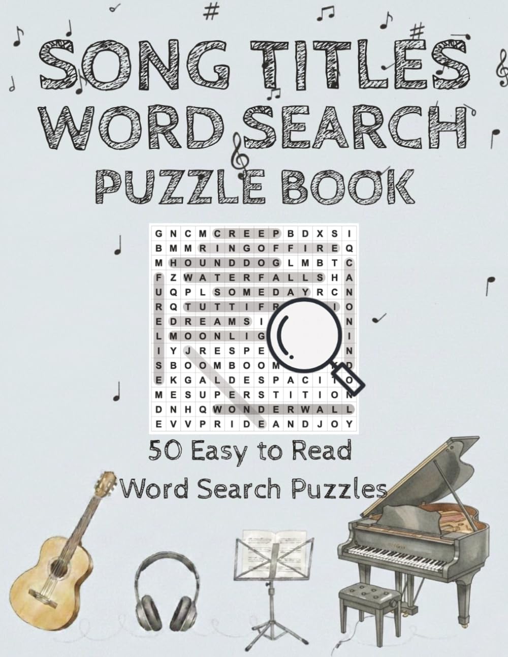 Song Titles Word Search Puzzle (Miss Puzzled Extraordinary Wood Search Puzzle Books)