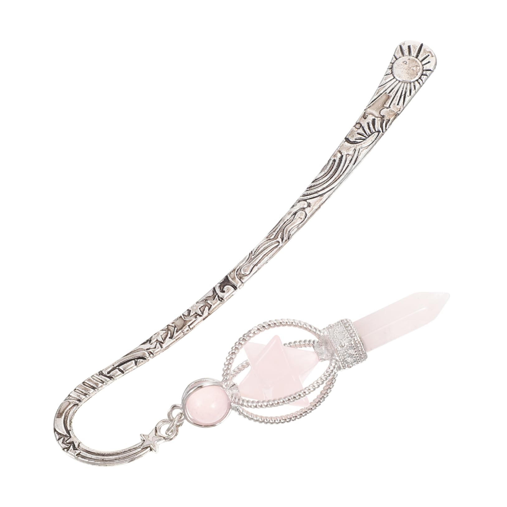 Operitacx 3pezzi Segnalibro Cristallo Rotante Metallico Per Libri Ciondolo Decorativo Unico Per Lettori e Studenti Design Elegante e Pratico