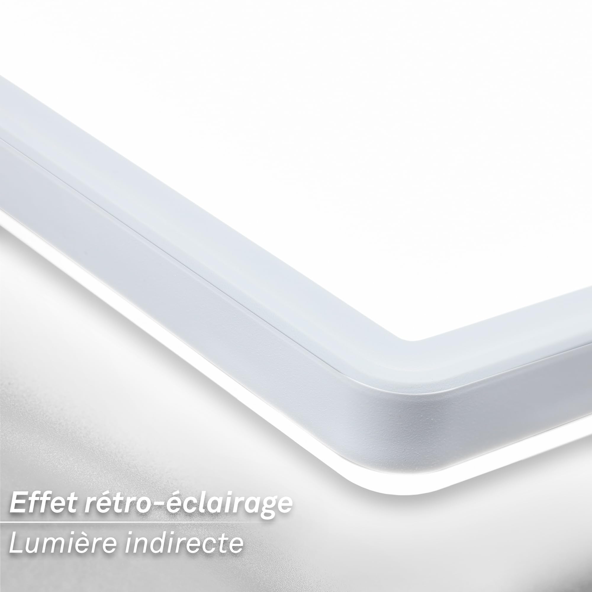 BRILONER - Plafonnier LED 98 cm, CEE A source lumineuse, 22,5W 4800 lm, design extra plat, lumière indirecte, panneau lumineux moderne, éclairage salon, cuisine, chambre, couloir, 98x20x3 cm, blanc