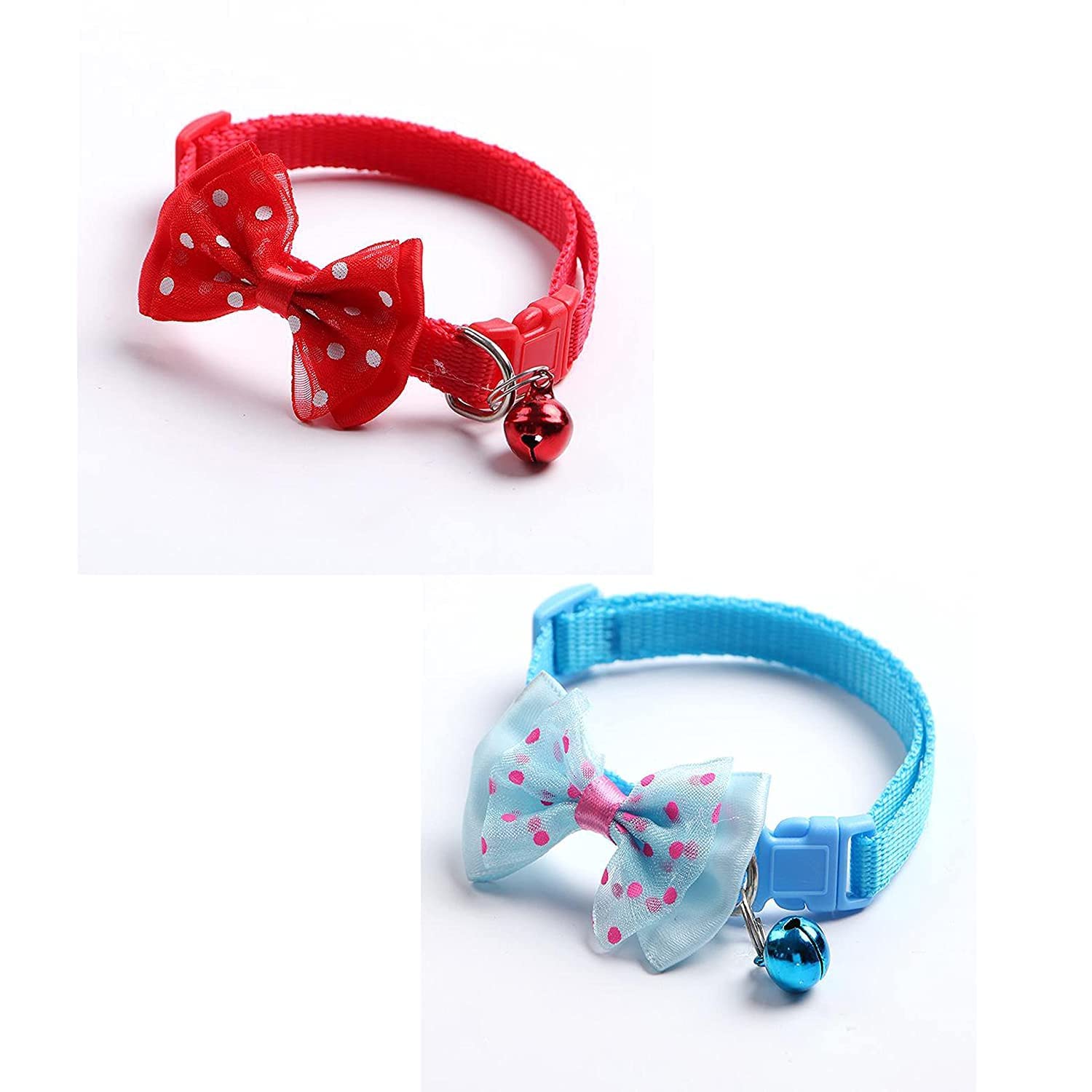 RvPaws Cat Collars with Bow Tie and Bell Adjustable Puppy Kitten Or Certain Puppies Necktie Collar, Pack of 2 (Color May Vary) (B09WRC59ST) Amazon Price History, Amazon Price Tracker