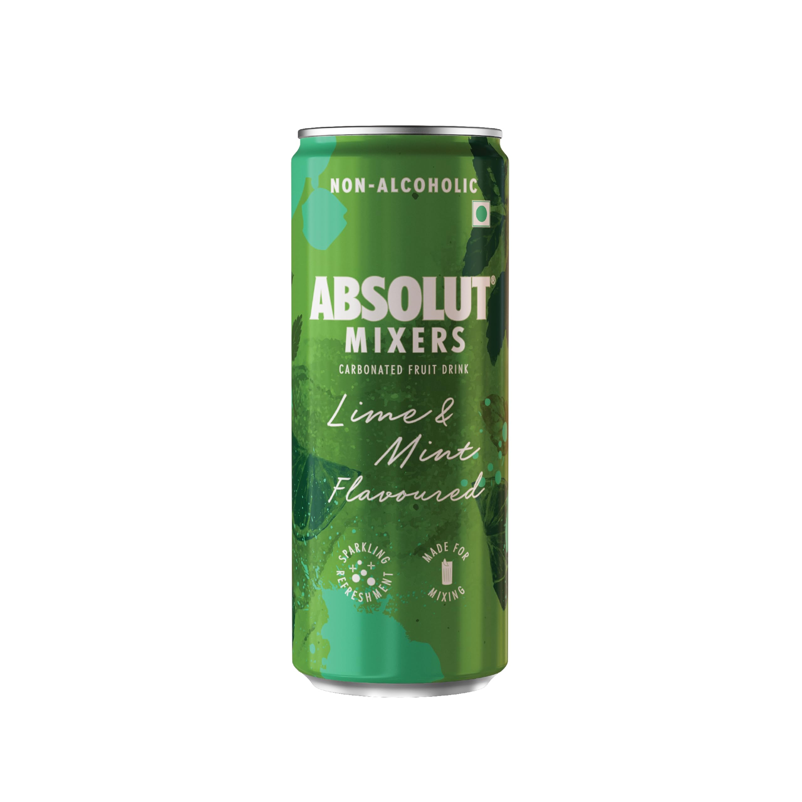 Absolut Cocktail Mixers,Lemon And Mint Flavour,Pack Of 24,24 X 250Ml