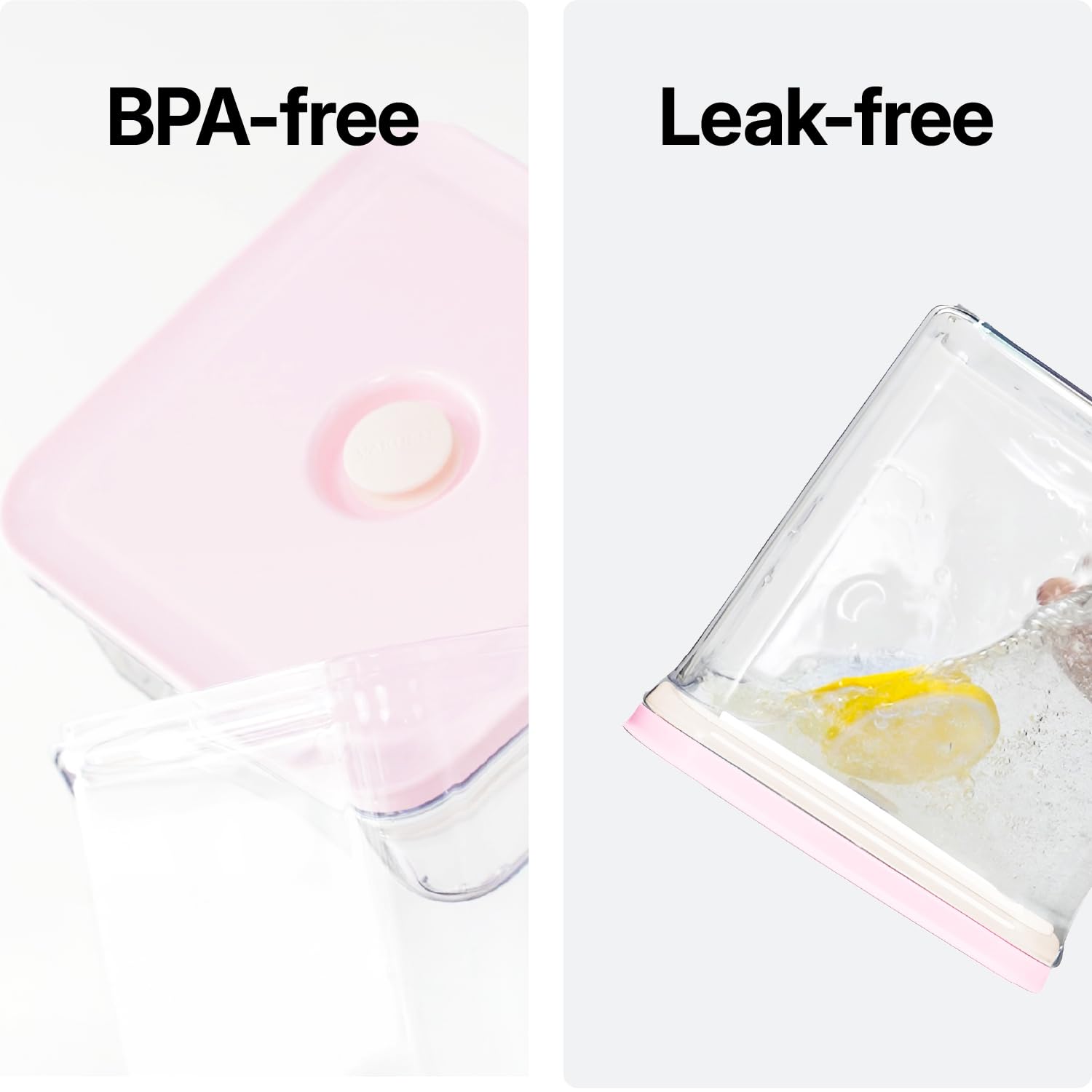 Amazon｜VAKUEN プレミアム密閉食品保存容器 ローズ (ローズ1.4LX2個