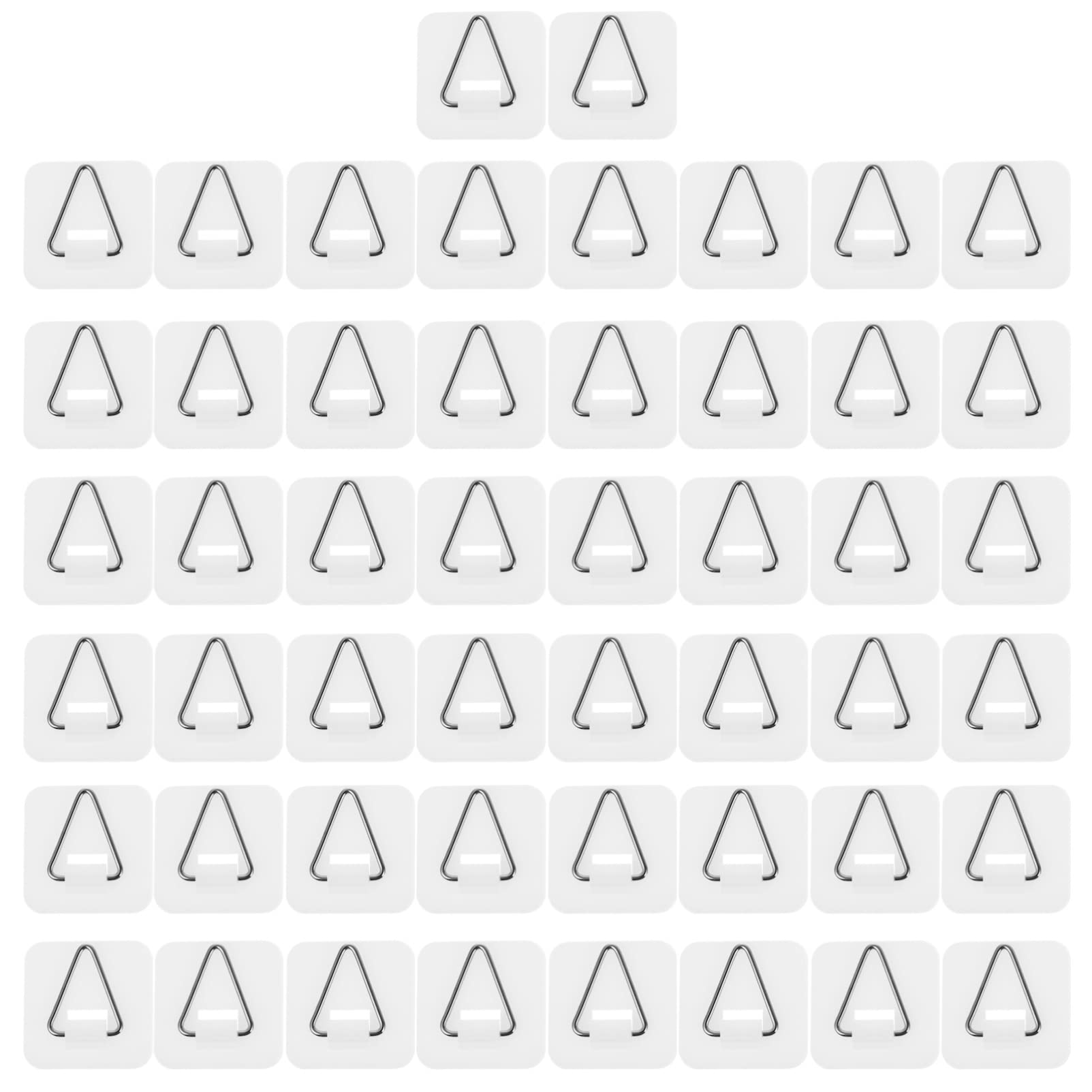 Housoutil Simple Structure Wall Plate Hanger 50pcs Adhesive Plate Hanger Space-Saving Easy to Install