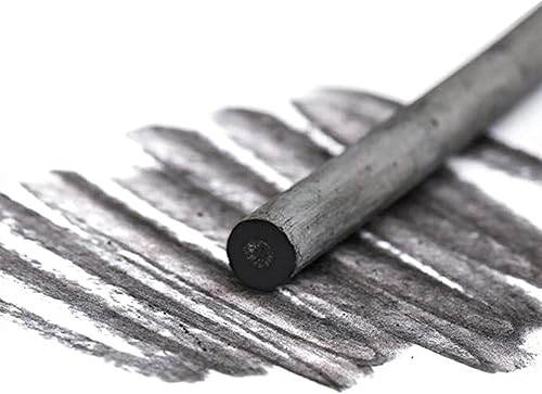 Miniatura 11 de 25 palitos de carbón de vid color negro, suaves, para dibujar, bocetos y bellas artes, lápices de carbón de sauce para dibujar (0.197-0.315 in