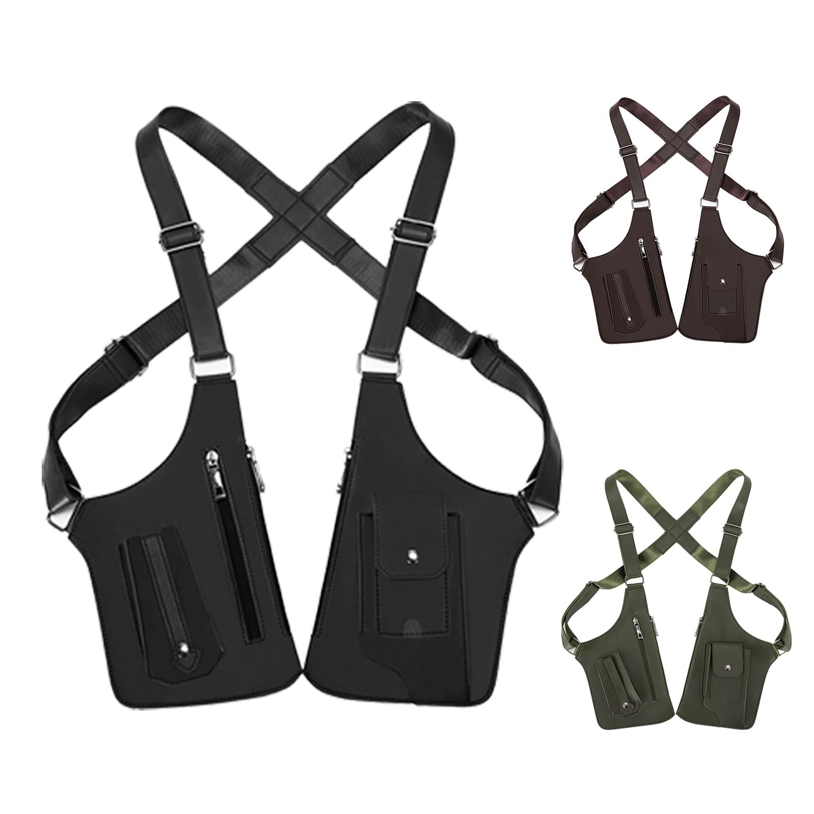 Sinyuyong Men's A Hidden Underarm Travel Backpack - Nti-Theft Shoulder Bag With Multiple Compartts(A)