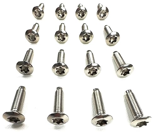Tornillos Torx para puerta y capó de acero inoxidable de 16 unidades compatibles con modelos Jeep Wrangler JK 2007 a 2018
