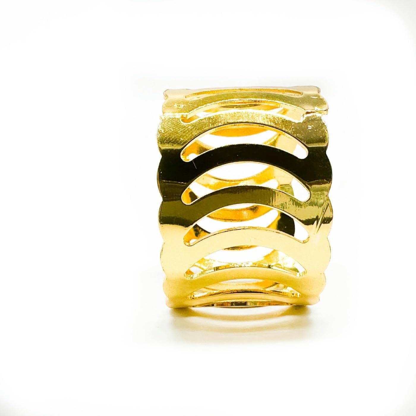 Fermagli Metallici per tovaglioli Portatovaglioli, Set di Anelli for tovaglioli, Confezione da 60 Pezzi, in Oro, for Banchetti Nuziali, Decorazioni for la tavola delle Feste