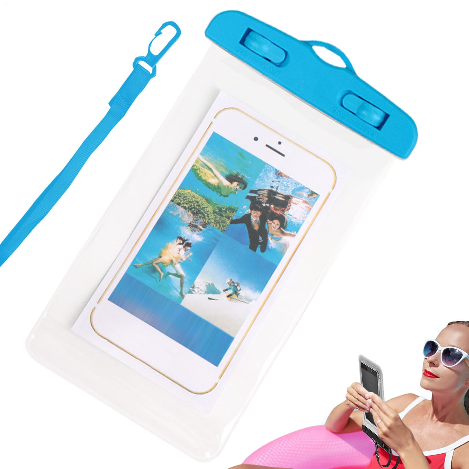 wasserdichte Handy Tasche Transparente Hülle mit Touchscreen Funktion | Praktische Handy Hülle für Essenslieferung Für Schwimmen Radfahren Kajak Kreuzfahrt Urlaub Joggen Camping Tauchen Reisen