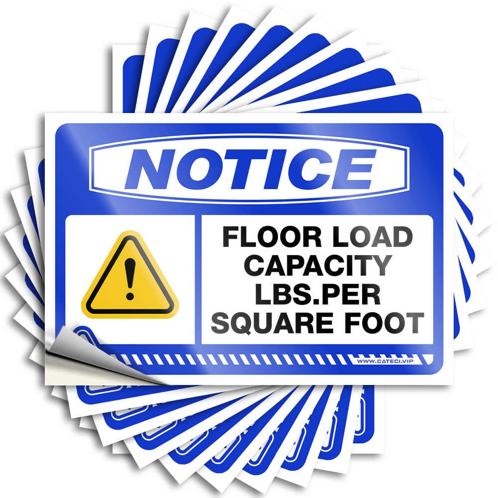 Fzfn Colour Notice Floor Load Capacity Cool Tattoos | Books Waterproof Vinyl Cover Western Removable Decal Peel Stick(12X18cm)