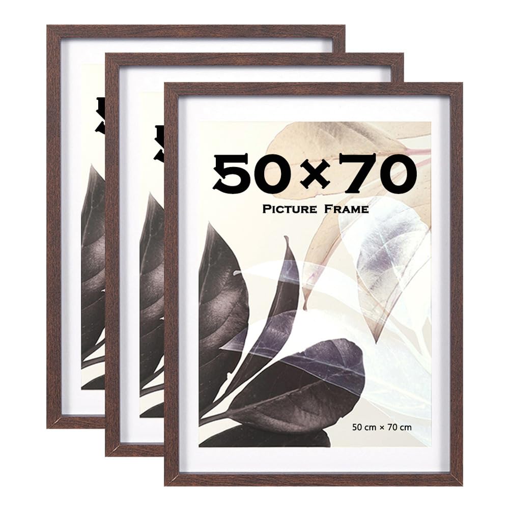 Scholar Tree Walnut 50x70cm Picture Frame,3 Pack, Wall Hanging Photo Frame
