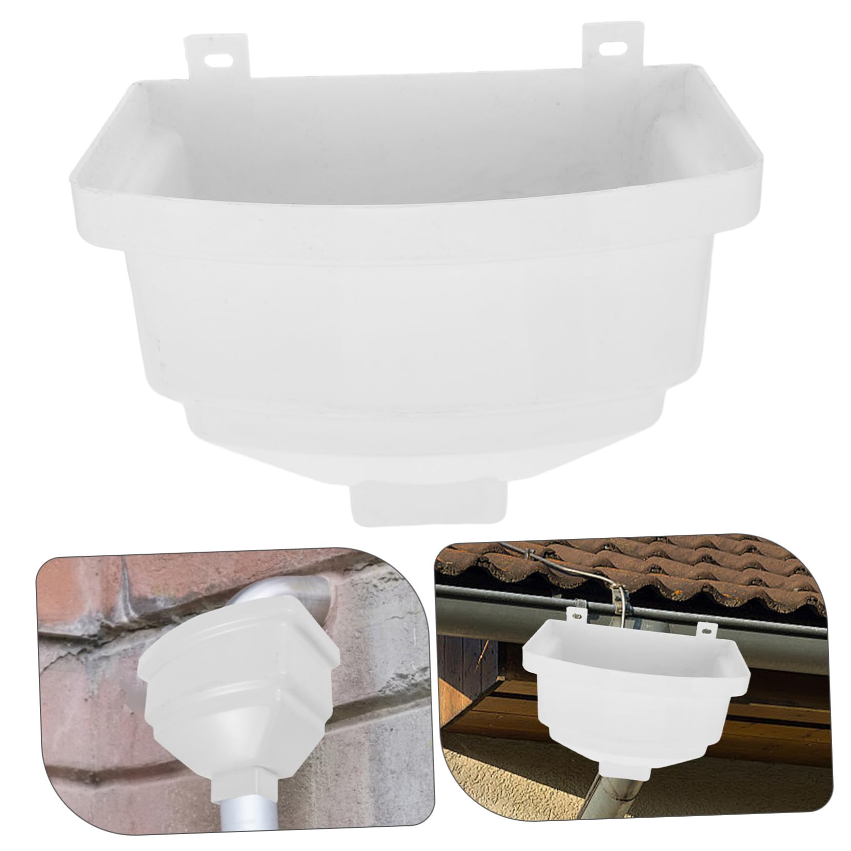 Conector de Bajante para Canalón de Agua de Lluvia PVC Blanco