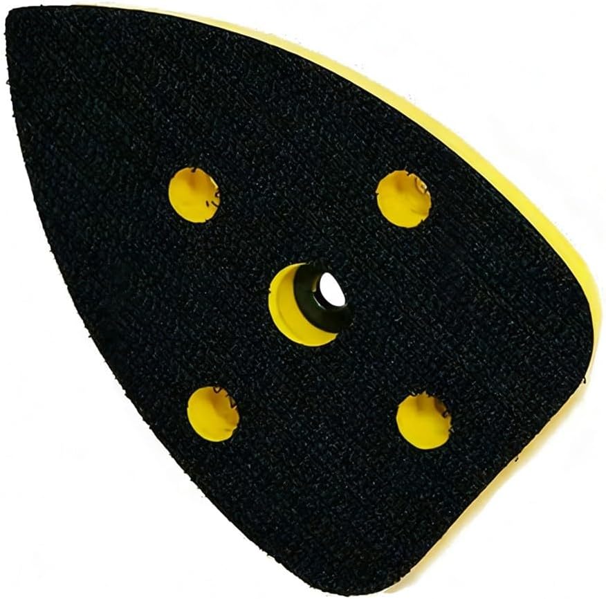 Triangular Sanding Pad 70 x 100 mm Pneumatic Sanders – 4-Hole ABS Backing Grinding & Polishing Edges and Surfaces, Yellow