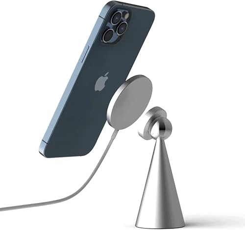 Miniatura 2 de Soporte de teléfono de metal para Magsafe Charger-AfaiTEK 15 Dia Neat Accesorios de teléfono para mantener el escritorio limpio soporte de teléfono