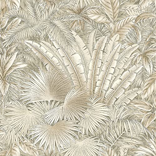 Image of Tommy Bahama Bahamian Breeze Coastal Palm Peel and Stick Wallpaper (Linen)