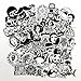 greestick Sticker Bomb Set schwarz/weiß 60 STK Aufkleber Stickerbomb für Auto Skateboard Helm Longboard Laptop Snowboard Vinylaufkleber Gepäck Decals