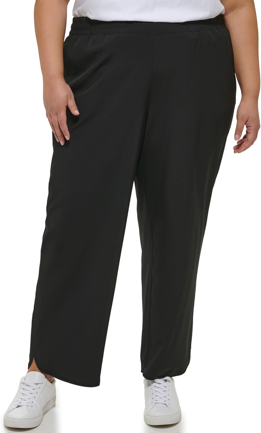 Calvin Klein Womens Smocked Waistand Tulip Hem 4 Way Stretch Pant - Image 2