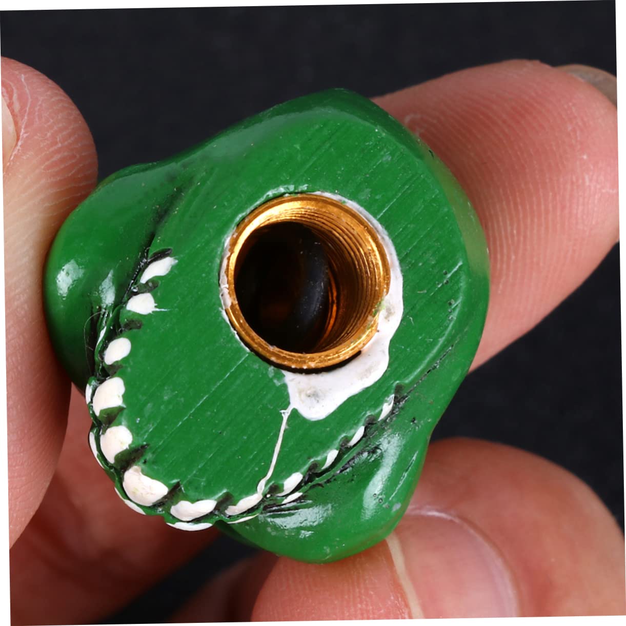 ABOOFAN 3juegos Tapa De Válvula De Neumático Diseño De Calavera Verde Accesorios para Moto y Bicicleta Fácil Instalación y Protección contra Barro y Agua