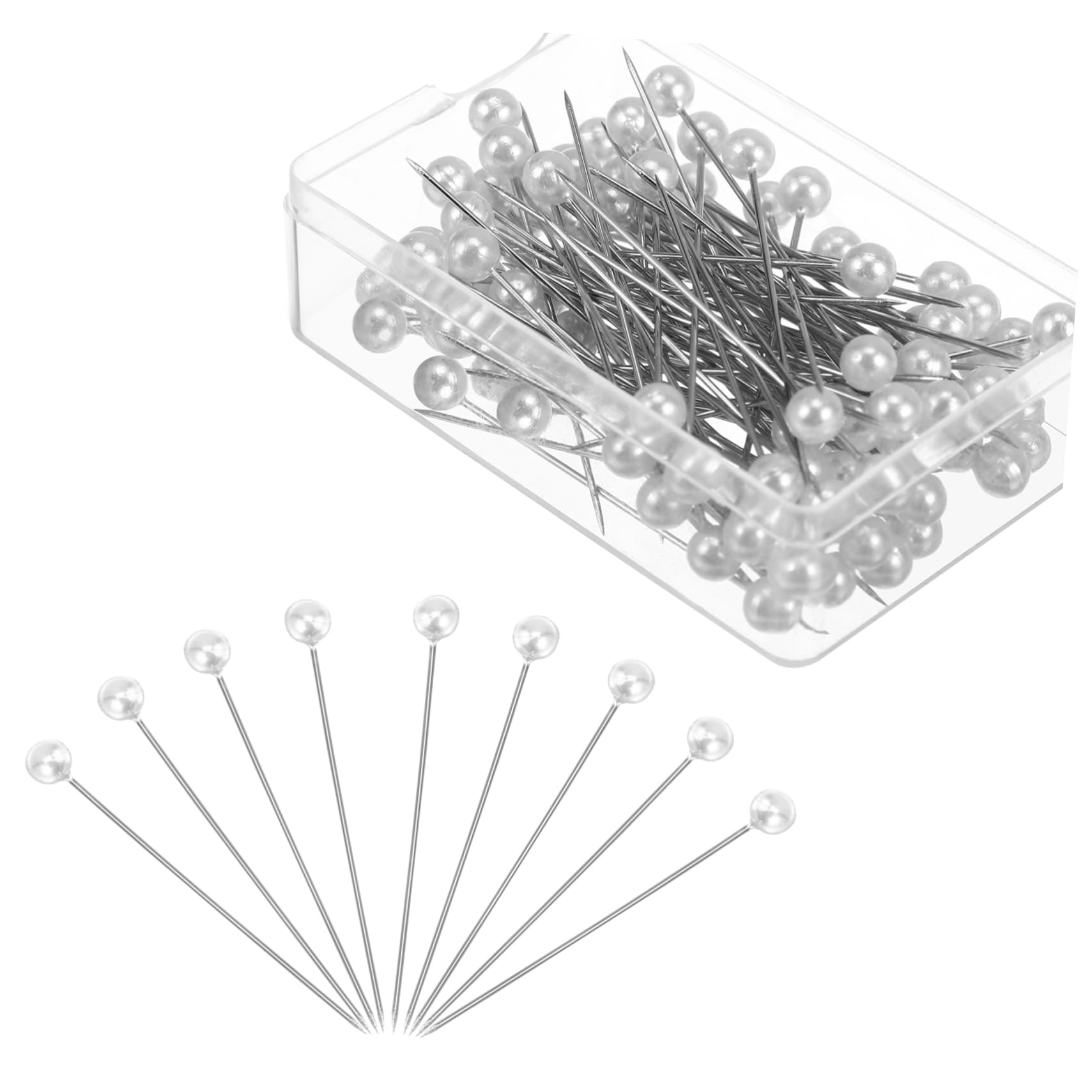 GALPADA 100 Alfileres Cabeza de Perla para Manualidades y Costura, Metal Resistente Color Brillante Desvanecerse, Adecuado para Proyectos DIY