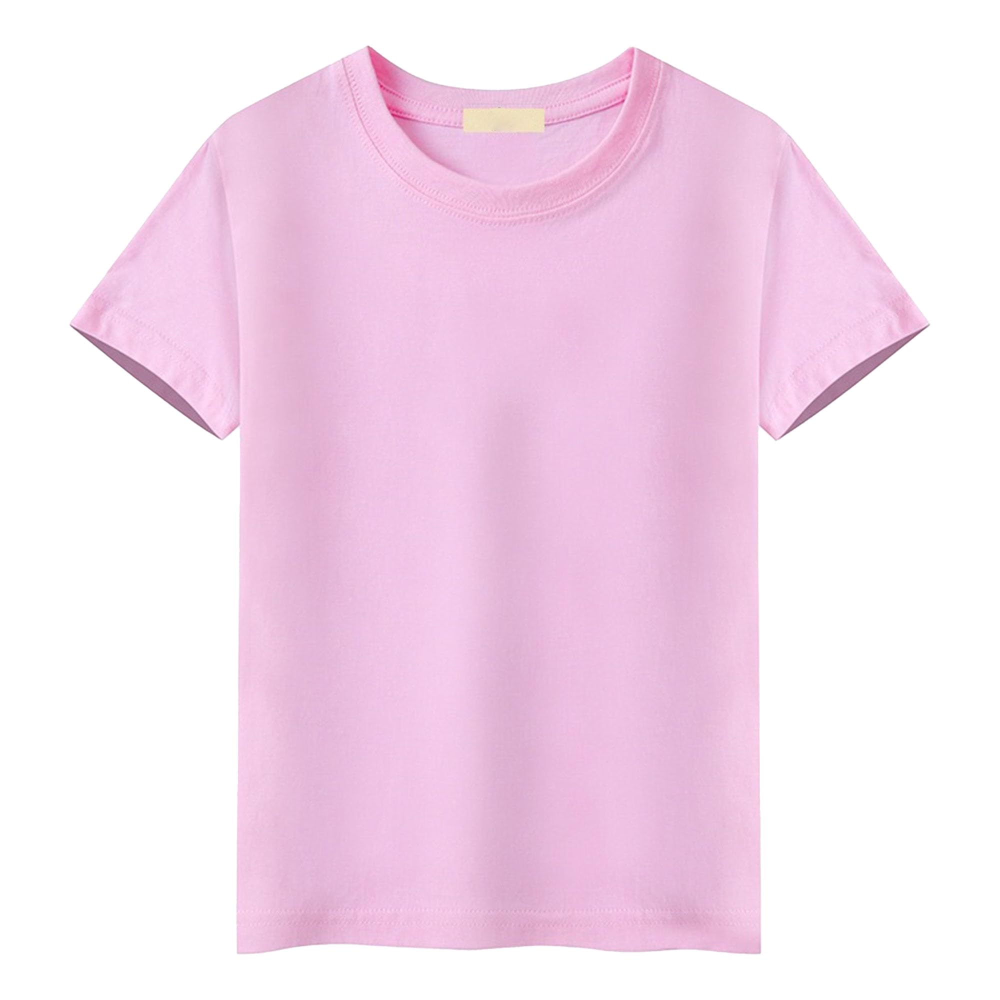 Men Classic Relaxed Fit Cotton T Shirt Solid Short Sleeve Loose Casual Shirts Summer Comfortable Normal Tee Tops (Pink,4X-Large)