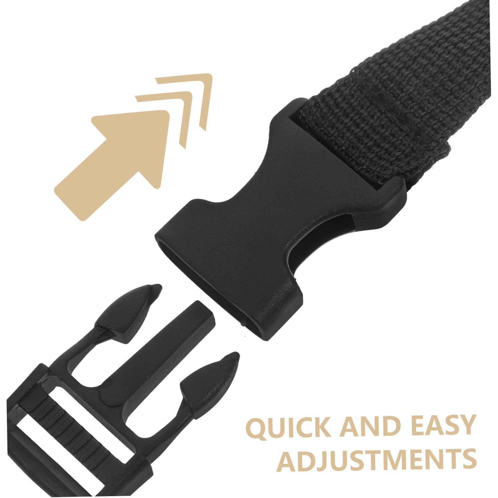 LIFKOME Correas de Nailon Ajustables Hebilla y Clip, Extensor de Correa para Mochila y Riñonera, Resistente, 2 Cm X 150 Cm, Paquete de 6 Unidades, Adecuado para Viajes y Amarre
