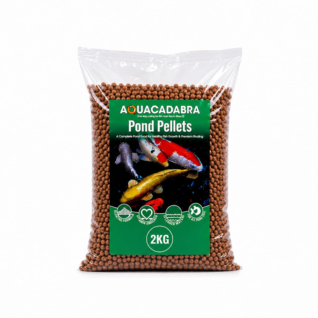 Aquacadabra Koi Goldfish Balanced Pond Pellets Fish Food 2Kg