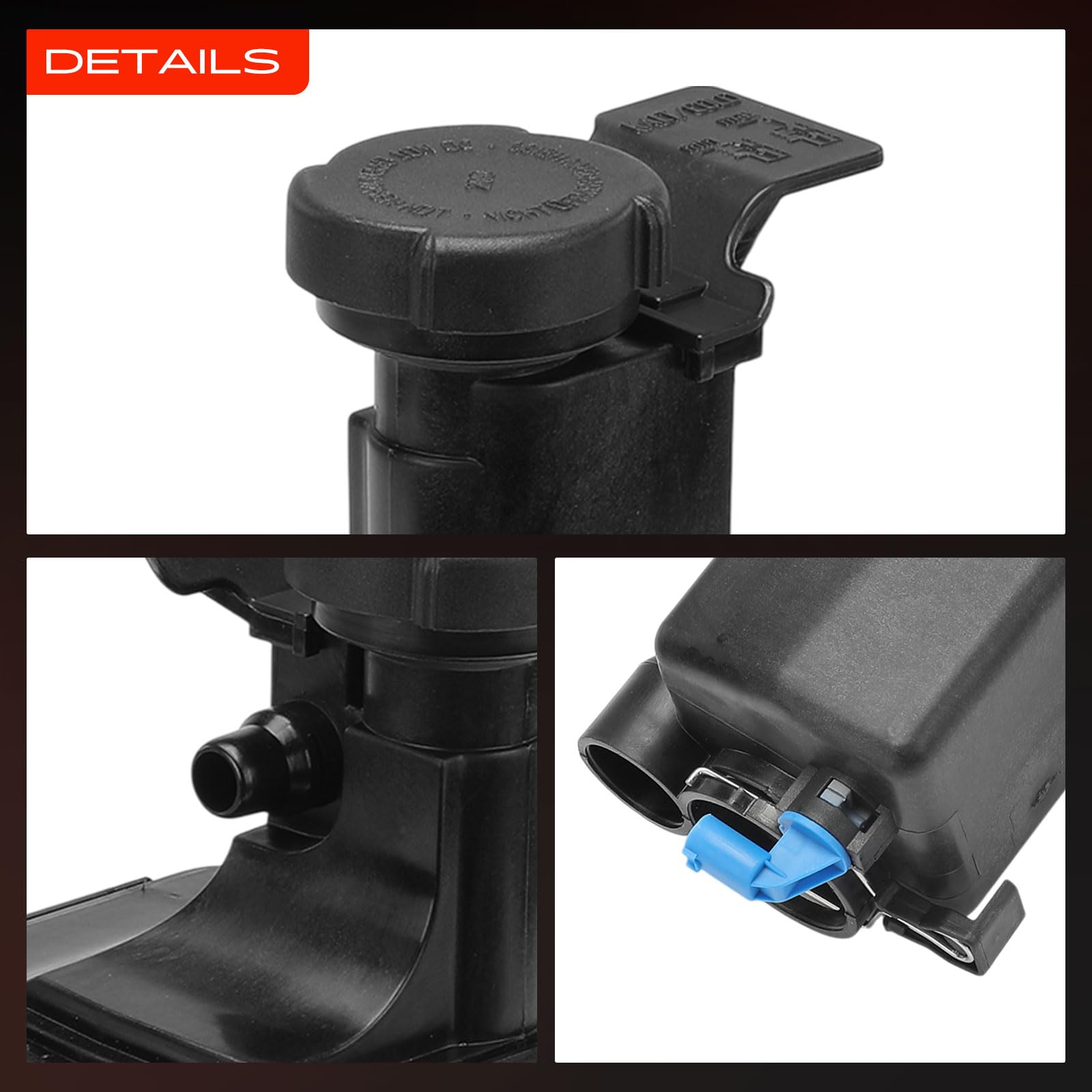 Frankberg Serbatoio di Espansione Refrigerante Intestazione Compatibile con Serie 3 Touring E46 2.0L Serie 3 E46 1.9L Serie 3 E46 2.0L Serie 3 Touring E46 1.9L X5 E53 3.0L Replace# 17137787040