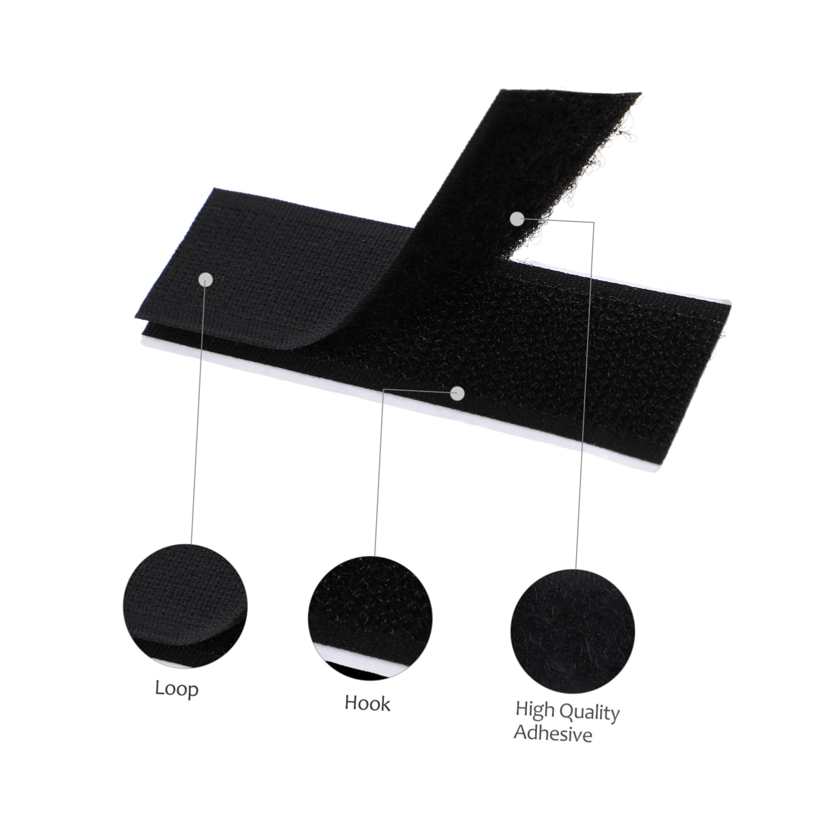 KICHOUSE Adhesive Fasteners 100pcs Heavy Duty Double Sided Adhesive Tape Easy Application