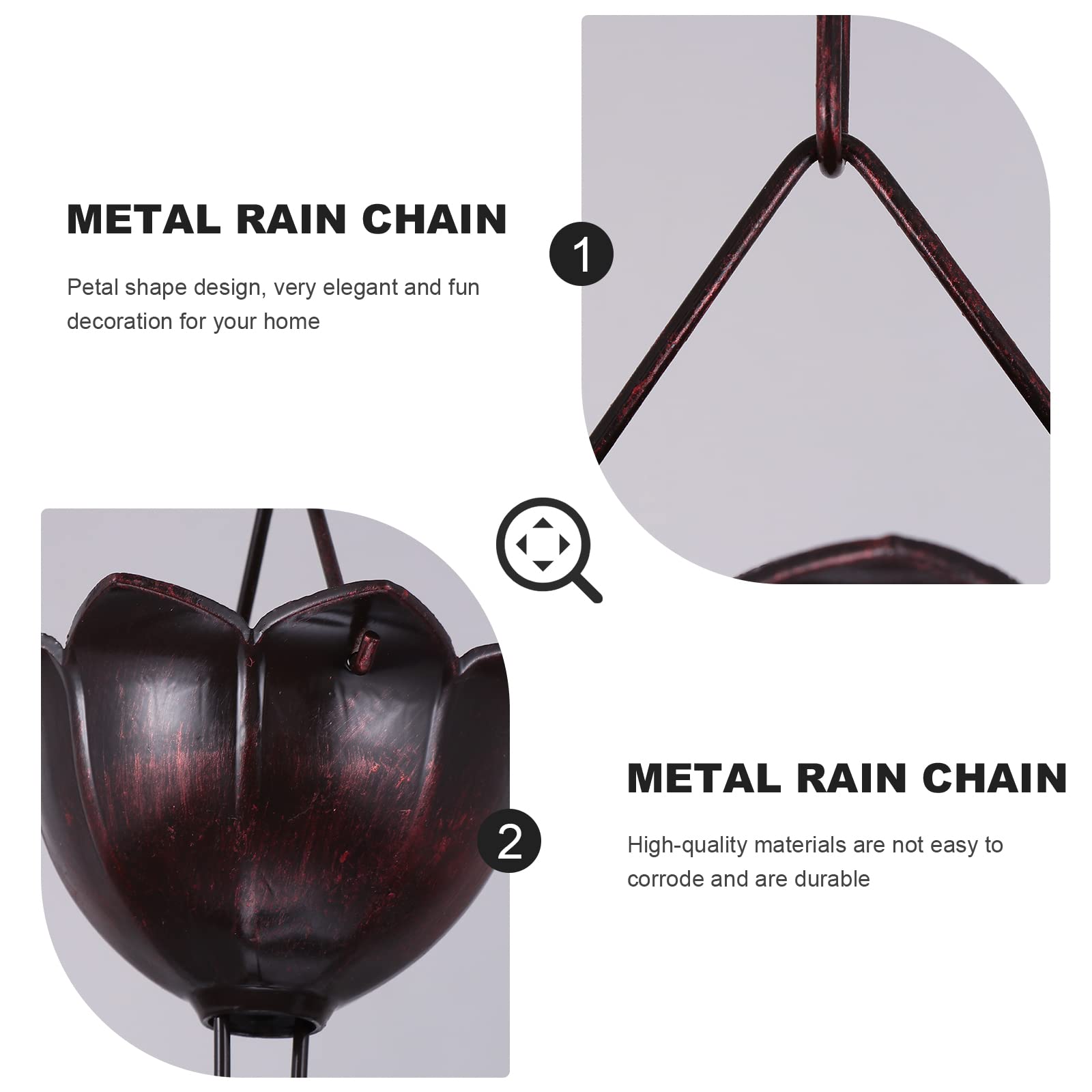 Chaine de Pluie 1m chaînes de pluie for gouttières for fortes pluviomètres coin chaîne style pluviom for accessoires jardin