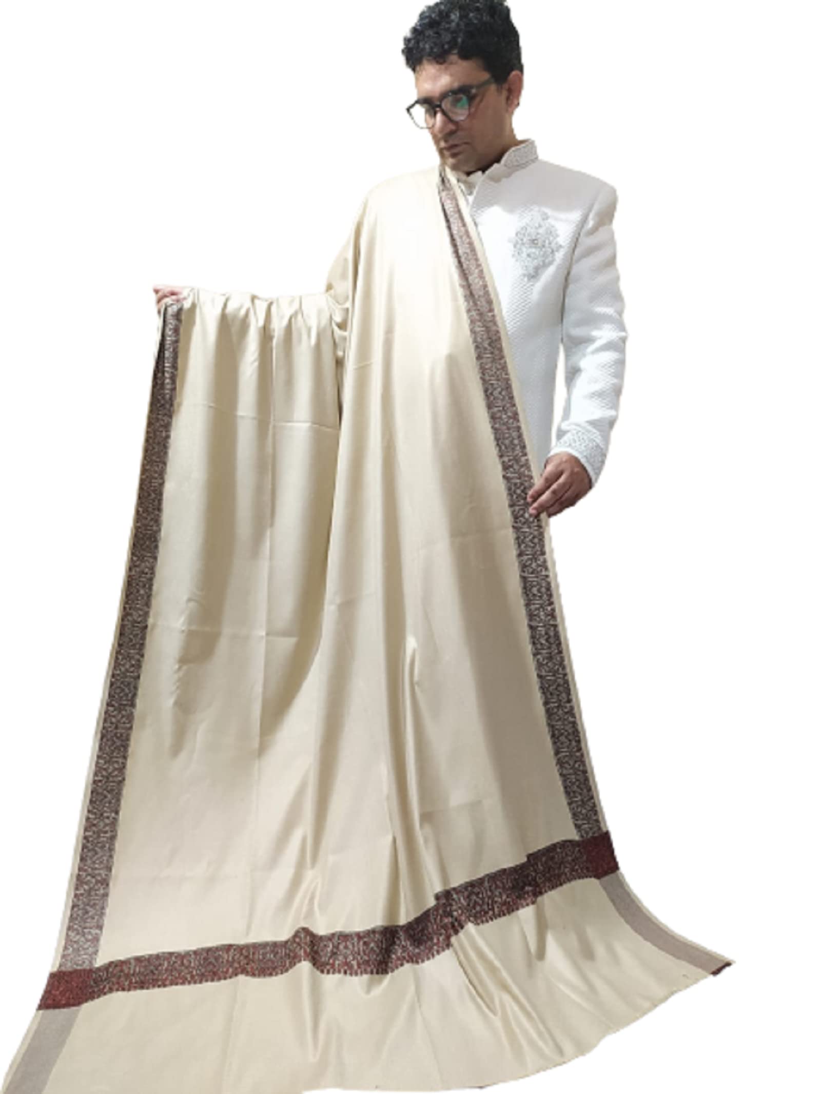 kashmir handloom handicraft Kashmiri Men Shawl Men Lohi Woolen Gents Pashmina Saal 40X80 inches jk38-picture-25