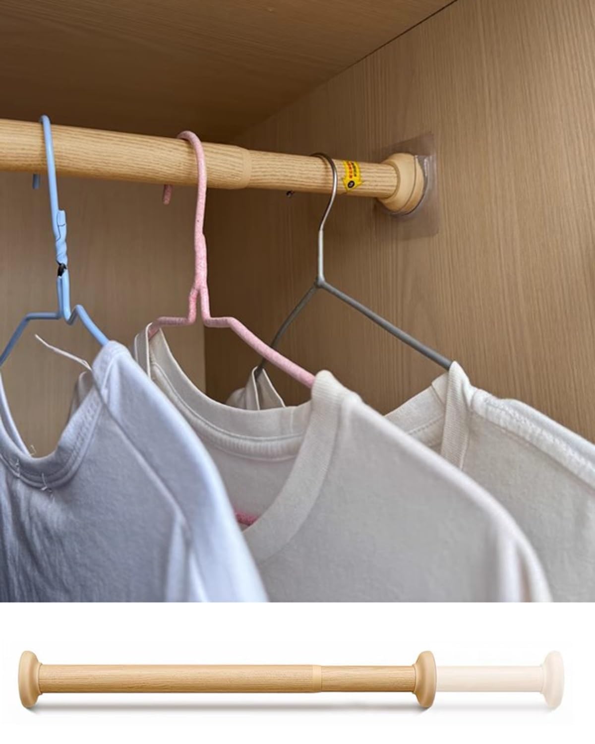 Barre de placard réglable et tringle de rangement dressing pour un gain de place