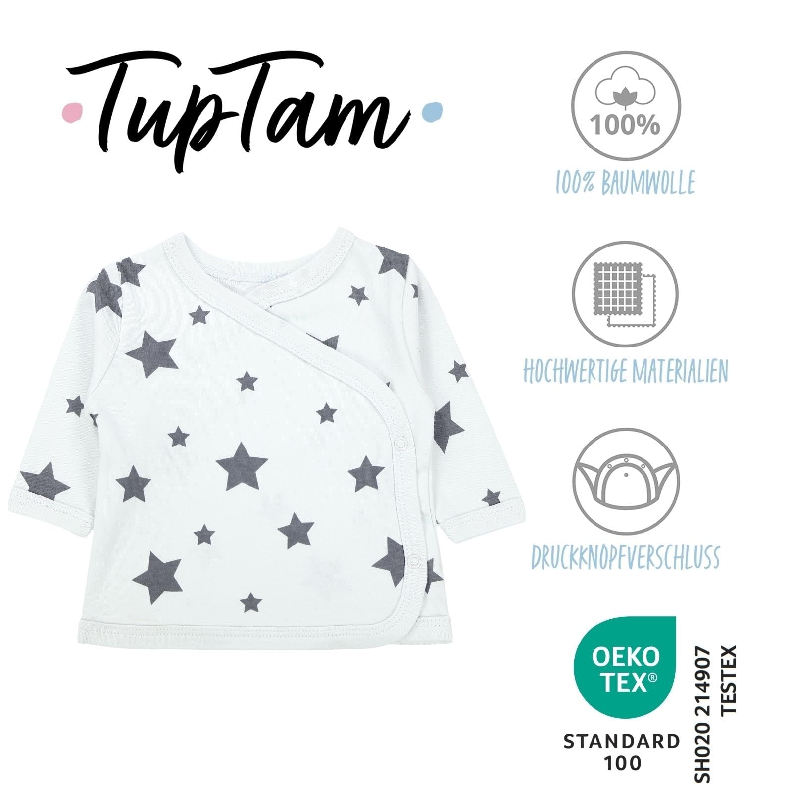 TupTam T-Shirt pour Bébés Garçon Manches Longues 5 Packs