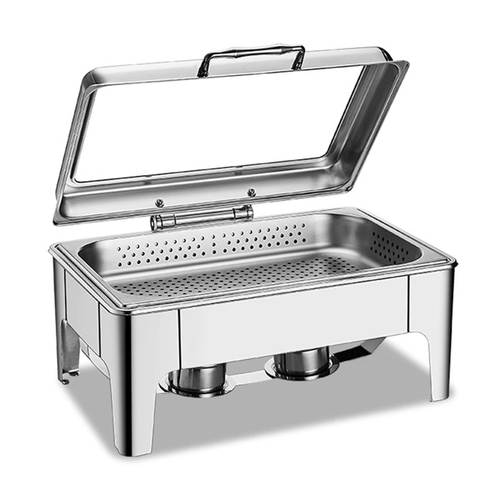 Sfregando Piatti Per Buffet, Piano Di Lavoro Cibo Servizio Display Contenitore, Condimento Distributore Vassoio, Ristorante Hotel Cibo Display Rack Padelle(B-6.5 cm/1 grid)