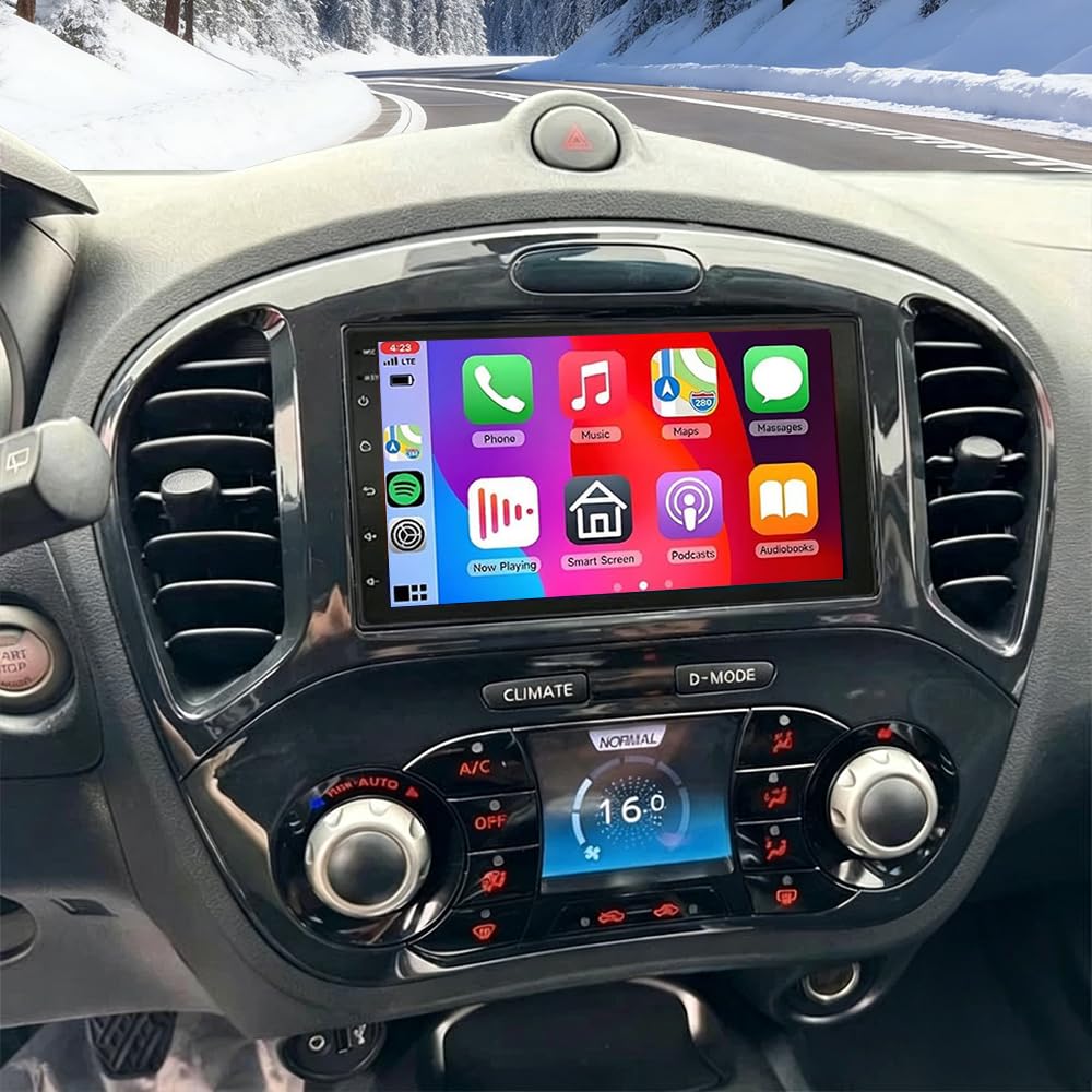 Radio samochodowe 7" z systemem Android 14 z podwójnym DIN do Nissan Juke 2010-2014 z bezprzewodowym Carplay, Android Auto Touch Screen Android Car Radio GPS, nawigacja Bluetooth, FM RDS, kamera
