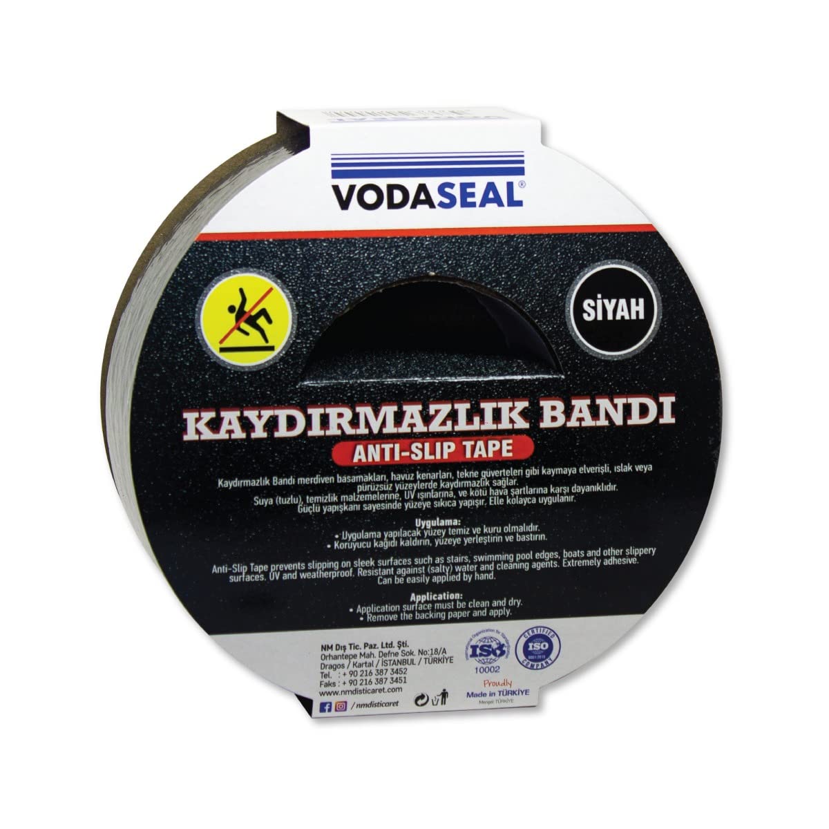 Vodaseal 53.01.010 Kaydırmaz Bant 50Mmx15Mt, Siyah
