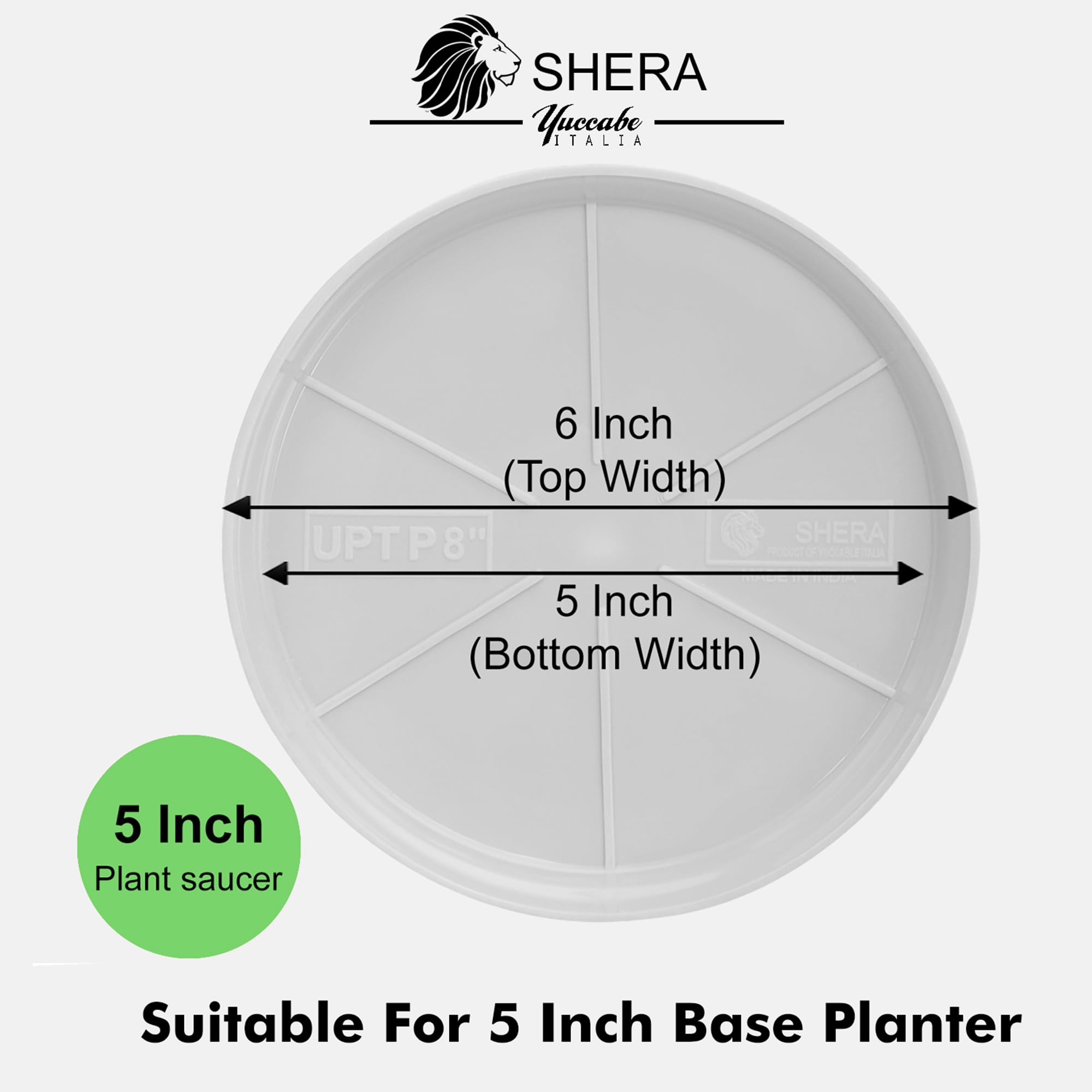Yuccabe Italia Shera Planter Under Plates - 6 Pack -4