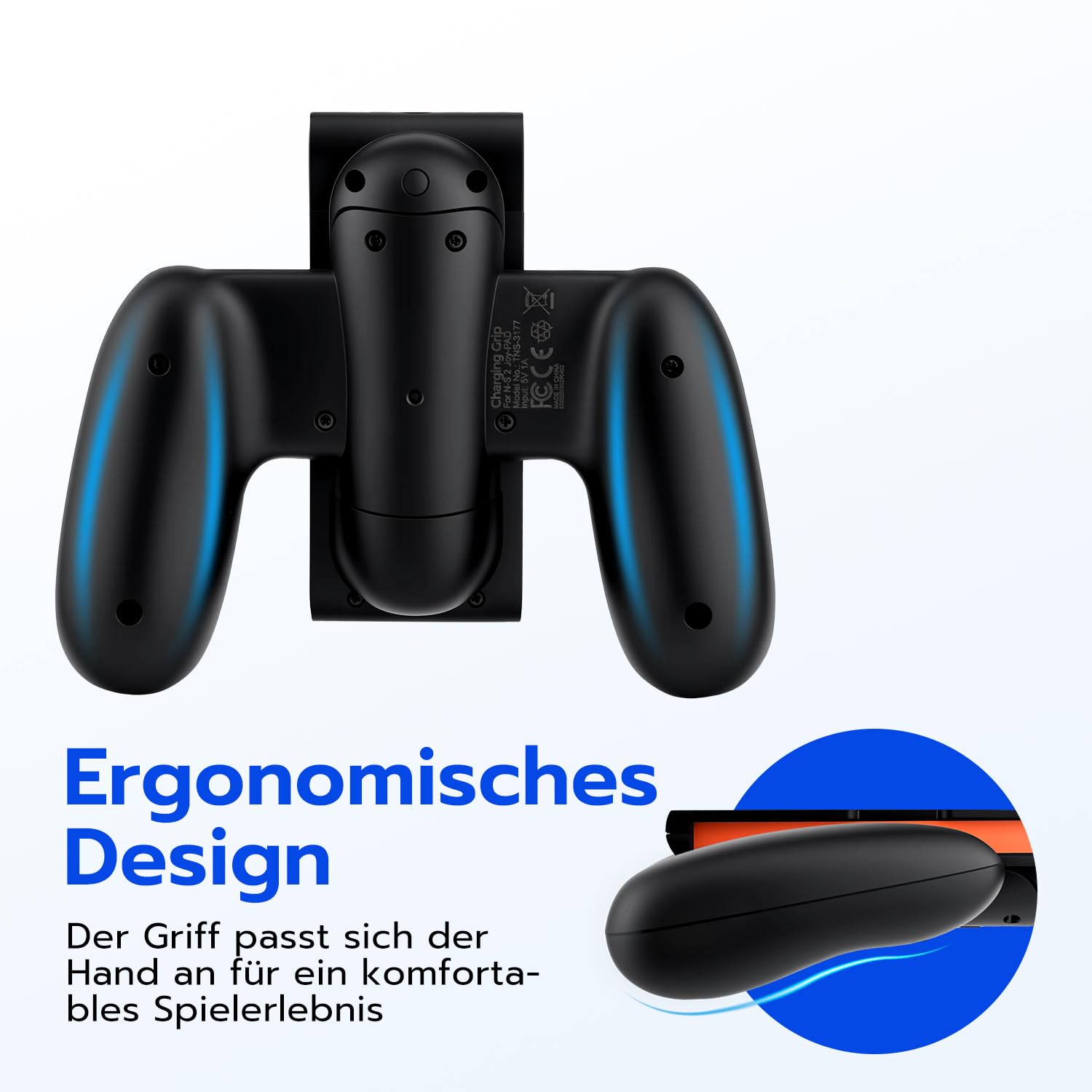 Tolesum Aufladehalterung für Switch 2,Ladegriff mit Ständer für Joy Con 2,Magnetischer Ladestation Controller Griff für NS Switch Joycon 2 Zubehör