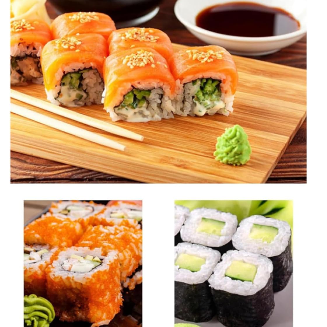 55 W multifunktionaler elektrischer Sushi-Maker für den Schreibtisch mit abnehmbarer Klinge aus Edelstahl, automatischer Sushi-Rollenschneider, für einfaches und effizientes Sushi-Rollen,10slices