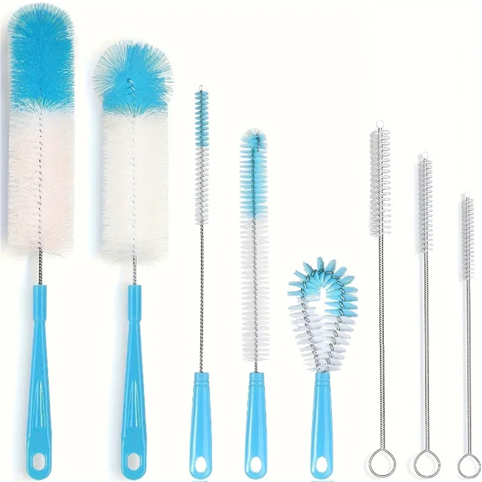 scovolino per bottiglie 8 pezzi di paglia spazzola for la rimozione delle macchie tè multiuso for pulizia della cucina for tazza bottiglia d'acqua(Color 7)