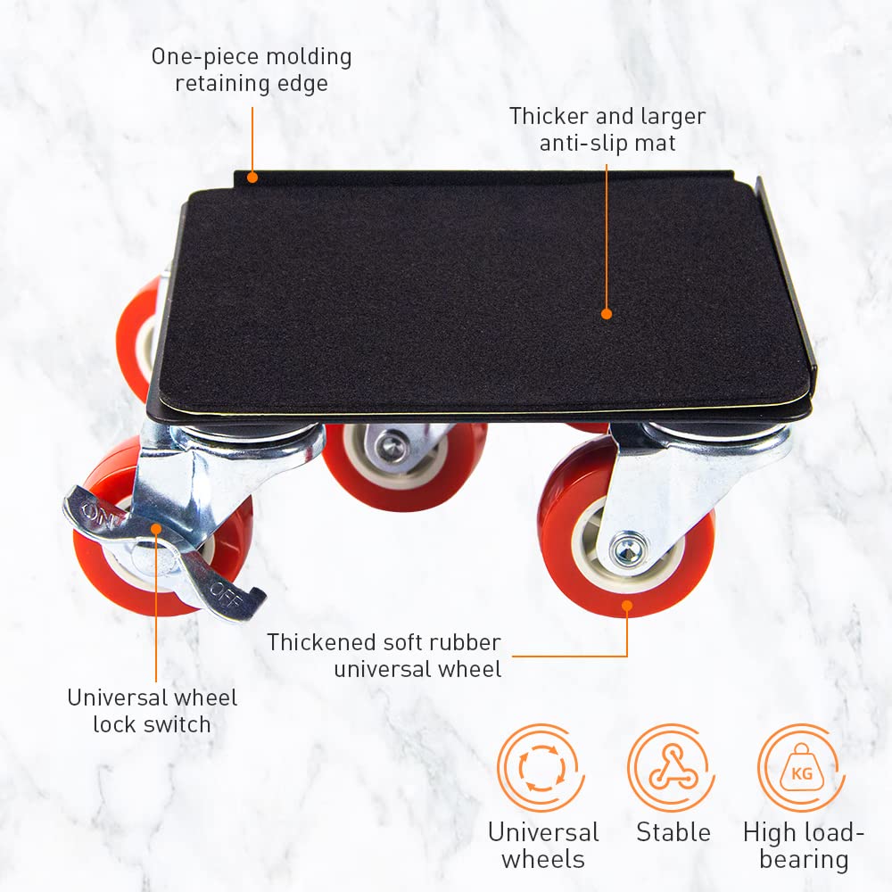 BAUSATZ 1500KG 3306LBS Lifter Furniture Sliders for Hardwood Floors Jack Furniture Dolly Appliance Dolly for Moving Pads Furniture Movers Sliders - Image 3
