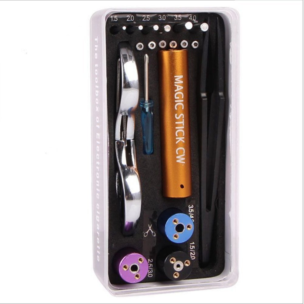 Lot 6-en-1 d'outils pour faire soi-mme des rsistances de cigarette  lectronique - Gabarit de rsistance - Avec fil mtallique  enrouler,  Orange, 6 : Amazon.fr: Bricolage